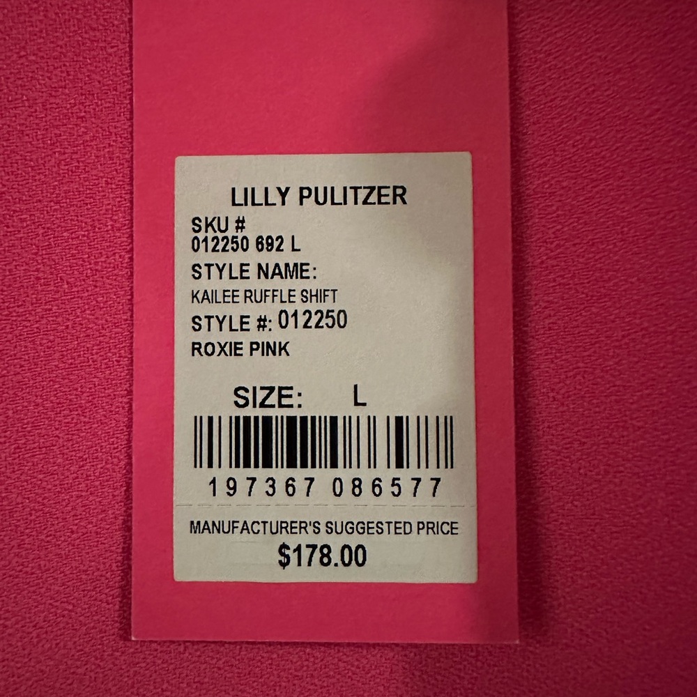 Lilly Pulitzer Roxie Pink Ruffle Shift Dress - Picture 3 of 6